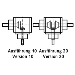Kegelradgetriebe KU/I Bauart K Größe 1 Ausführung 10 Übersetzung 1,5:1 (Betriebsanleitung im Internet unter www.maedler.de im Bereich Downloads), Technische Zeichnung