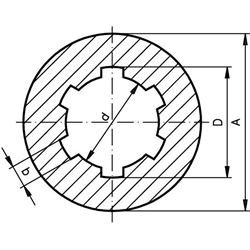 Keilnabe DIN ISO 14 KN 46x54 Länge 90mm Durchmesser 80mm Stahl C45Pb, Technische Zeichnung